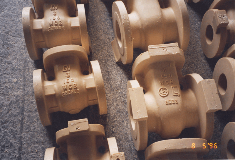 Lost wax molds investment castings. CS valve patte