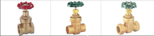Brass Gate Valves, Threaded and Solder Joint and Compression Ends